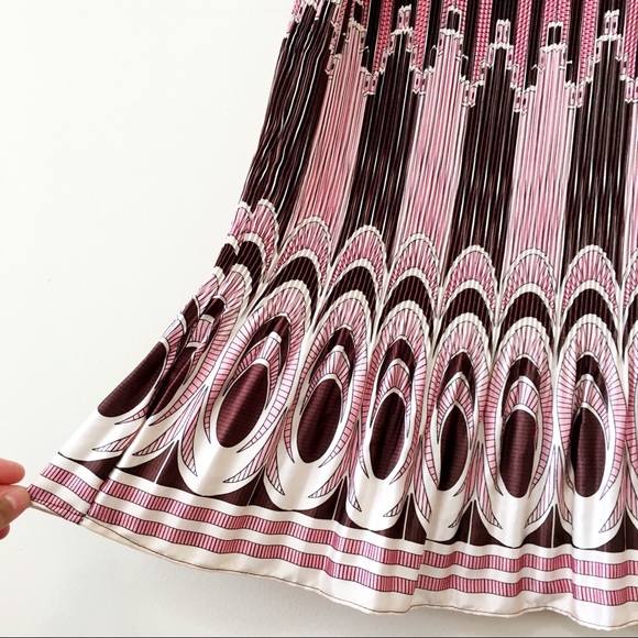 NWT Y2K Sleeveless Blouse Top Pink Brown White Medium - Picture 5 of 9